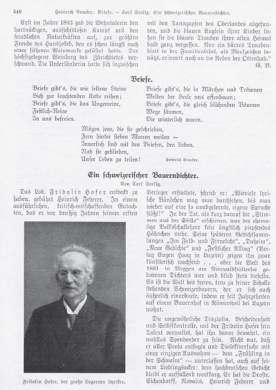 seelig carl ein schweizerischer bauerndichter